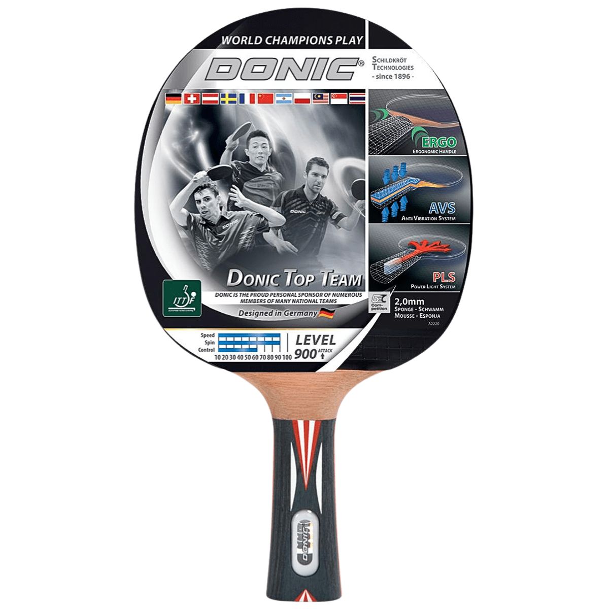 Donic - Paleta Para Ping Pong Donic 754199 Top Team 900