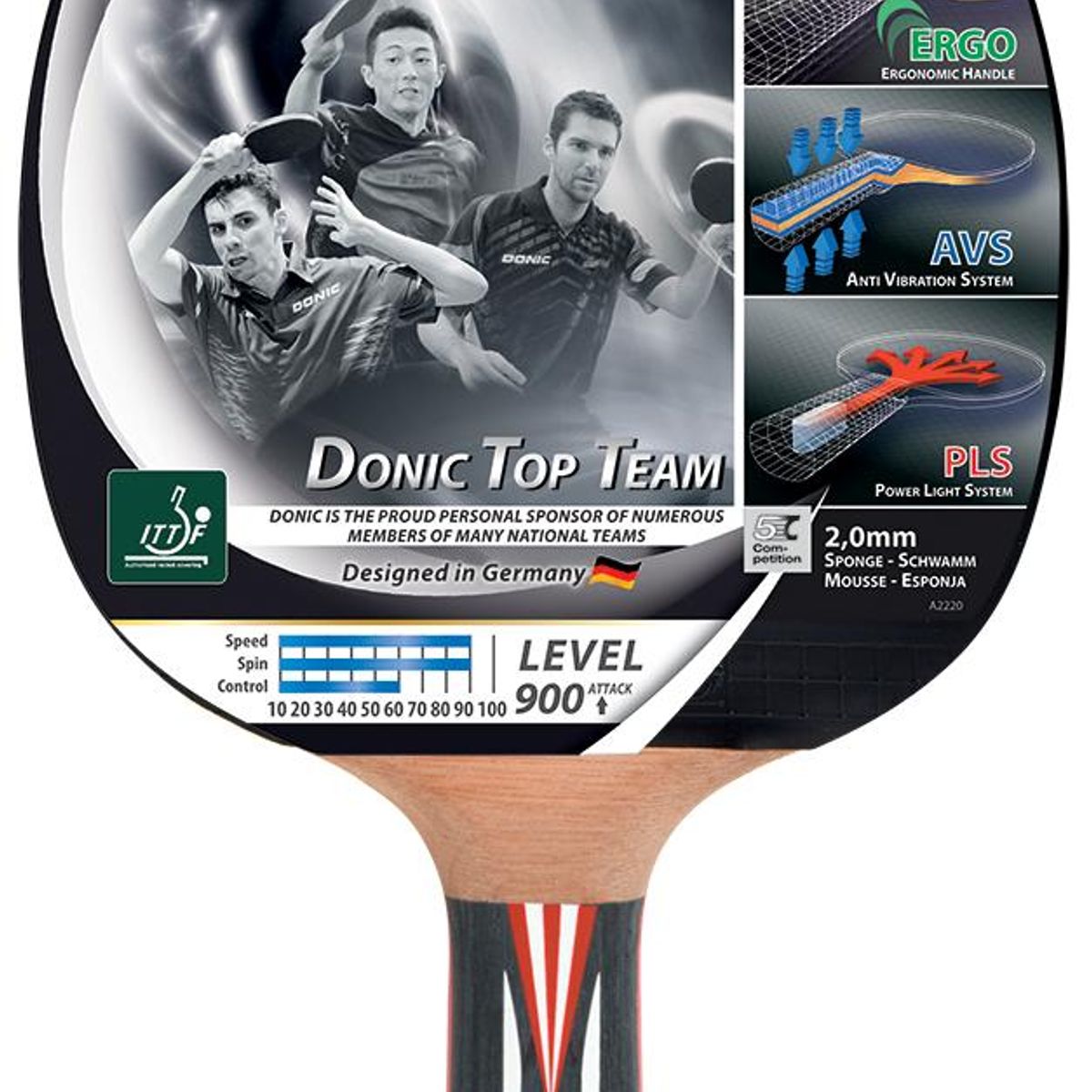 Donic - Paleta Para Ping Pong Donic 754199 Top Team 900