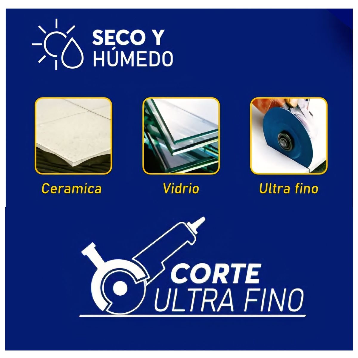 GENERICO - Disco Ultra fino para Cortar Vidrio, Mayólica 4 1/2" EUROTOOLS