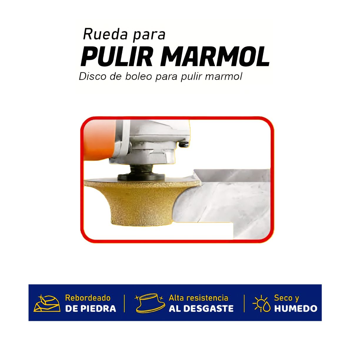 GENERICO - Rueda de Boleo 15mm Diamantado para Marmol EUROTOOLS