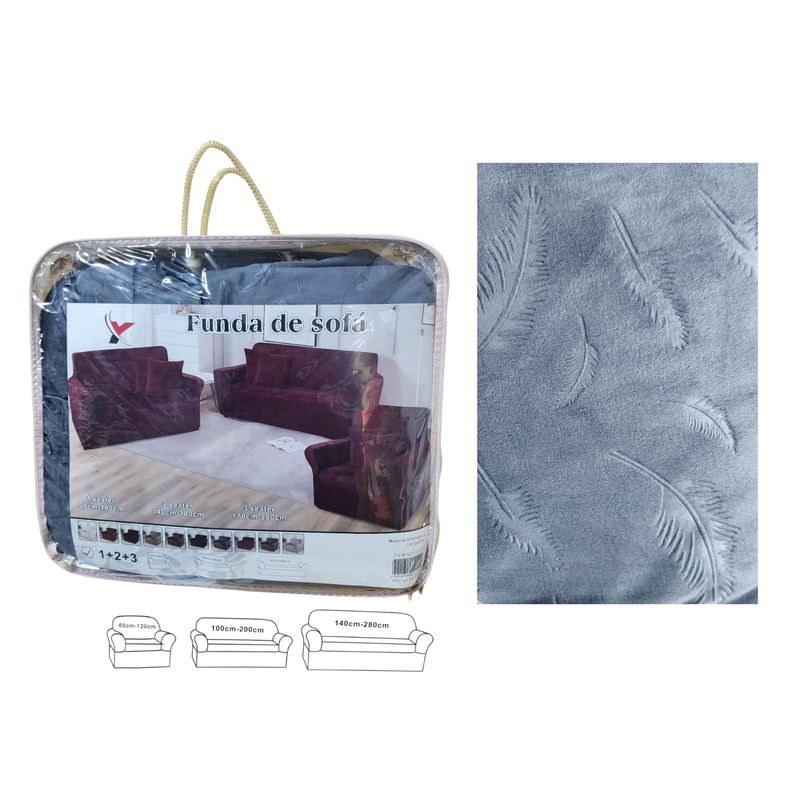 GENERICO - Funda con relieve diseño de hojas super suave - Gris P3