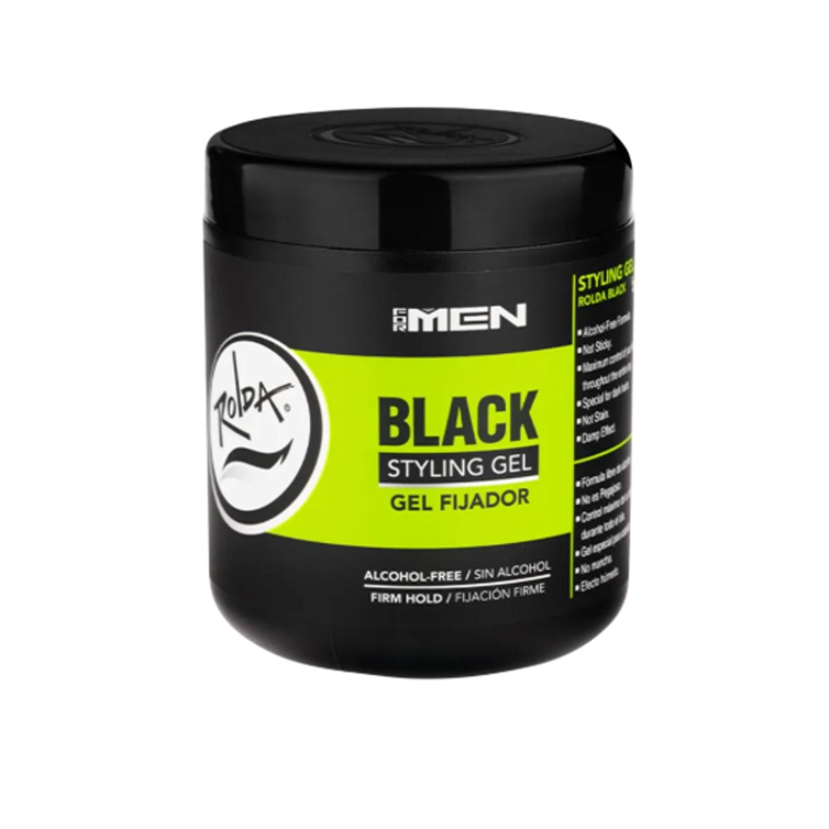 GENERICO - Rolda Gel Fijador Sin Alcohol Black 500gr