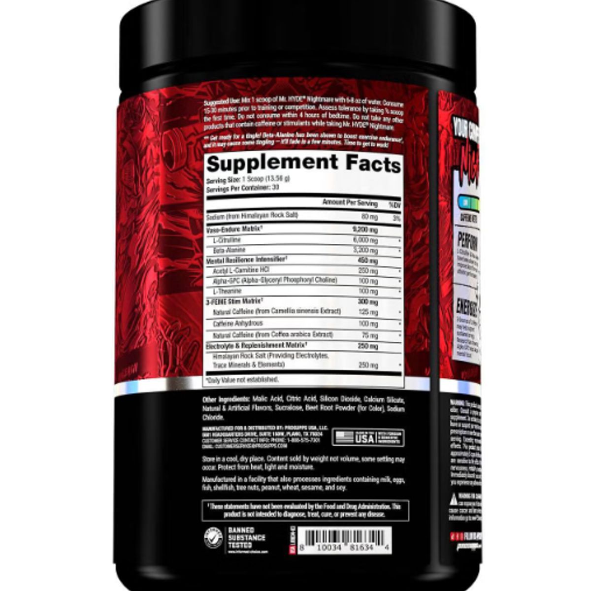 PROSUPPS - HYDE NIGHTMARE BERRY + SHAKER - PRE ENTRENO