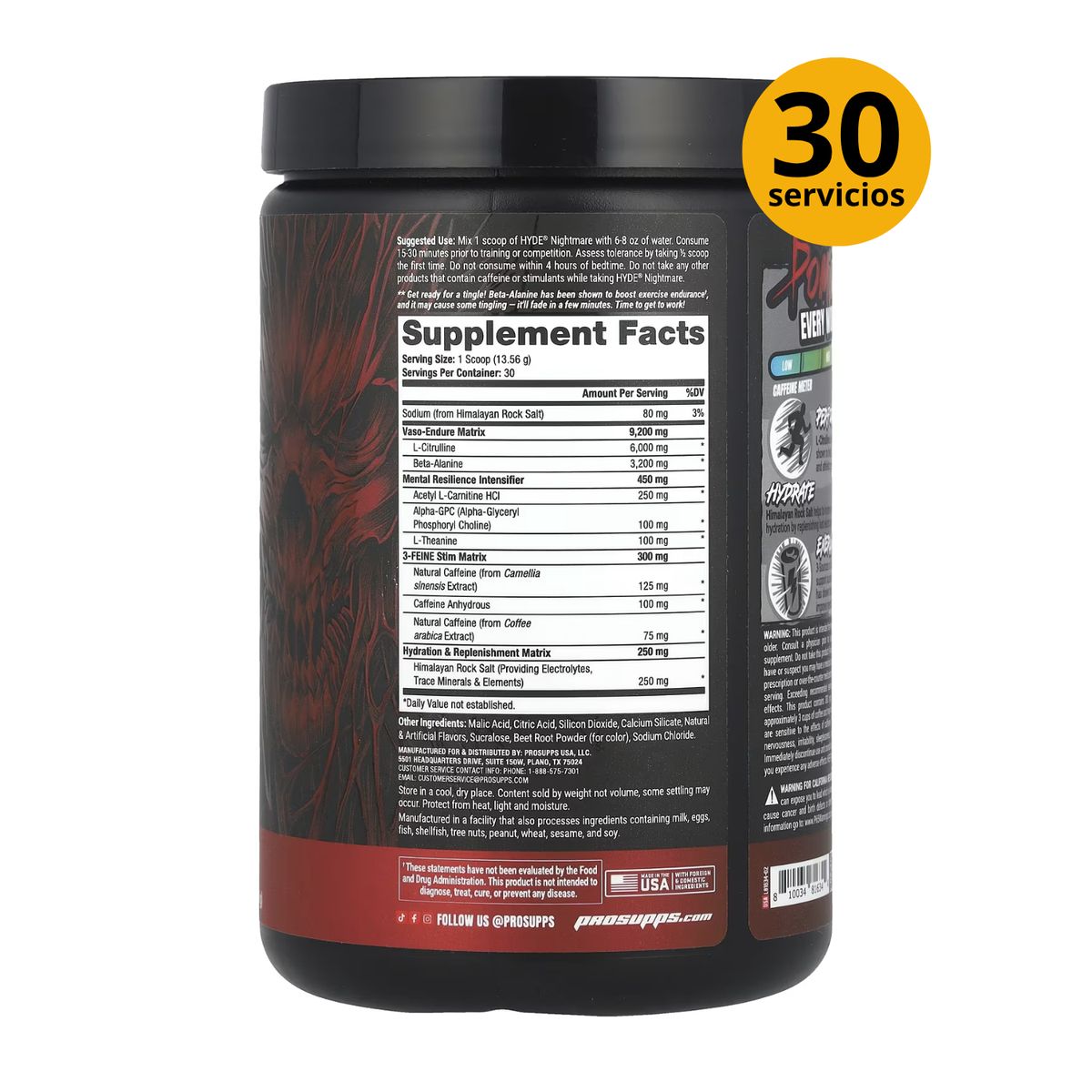 PROSUPPS - HYDE NIGHTMARE BERRY + PORTASUPLEMENTOS - PRE ENTRENO