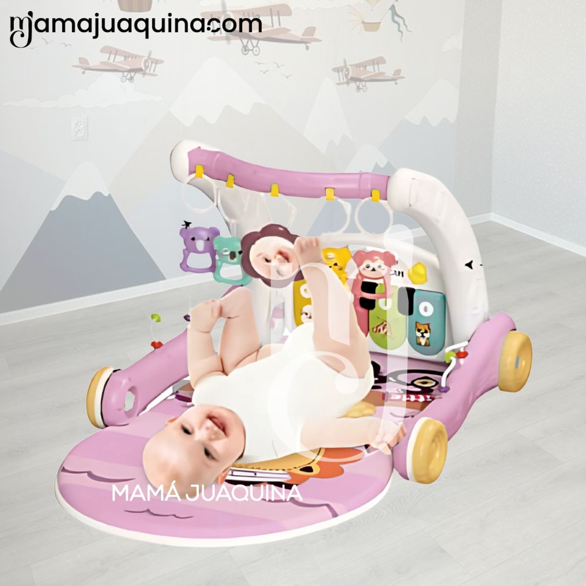 BABY - Caminador Musical 2 en 1 «PIANO WALK» de Lujo Pink