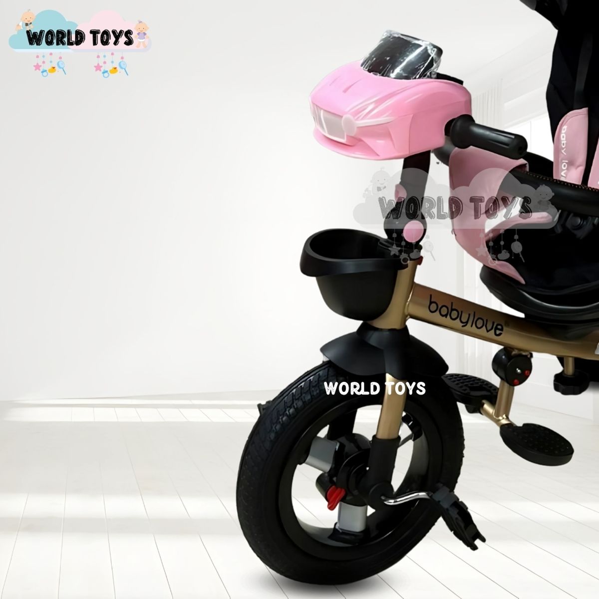 KIDS - Triciclo Guiador Musical «JUAQUINA» con Bluetooth Pink