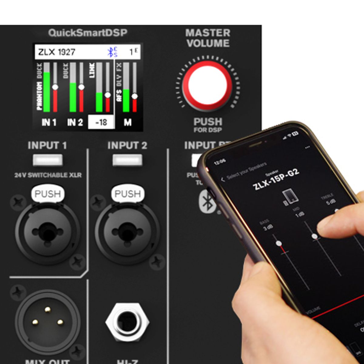 ELECTRO VOICE - PARLANTE ACTIVO PROFESIONAL ZLX15PG2 EV DE 1000 WATTS I BAJOS QUE GOLPEAN