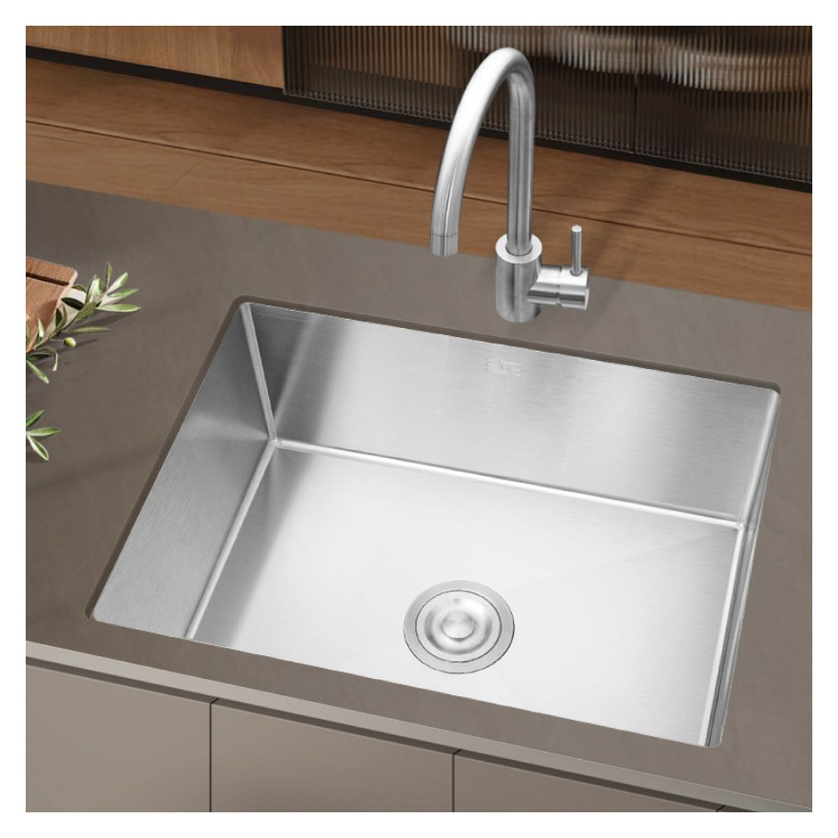 MAGIC - Lavadero de Cocina Acero Inoxidable 1 Poza Satinado 50x44 cm