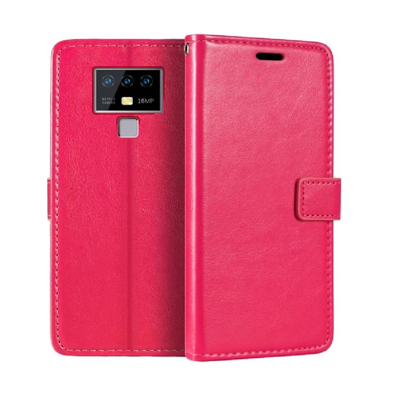 GENERICO - Funda Case para Xiaomi Redmi 10A FlipCover Fucsia Antishock