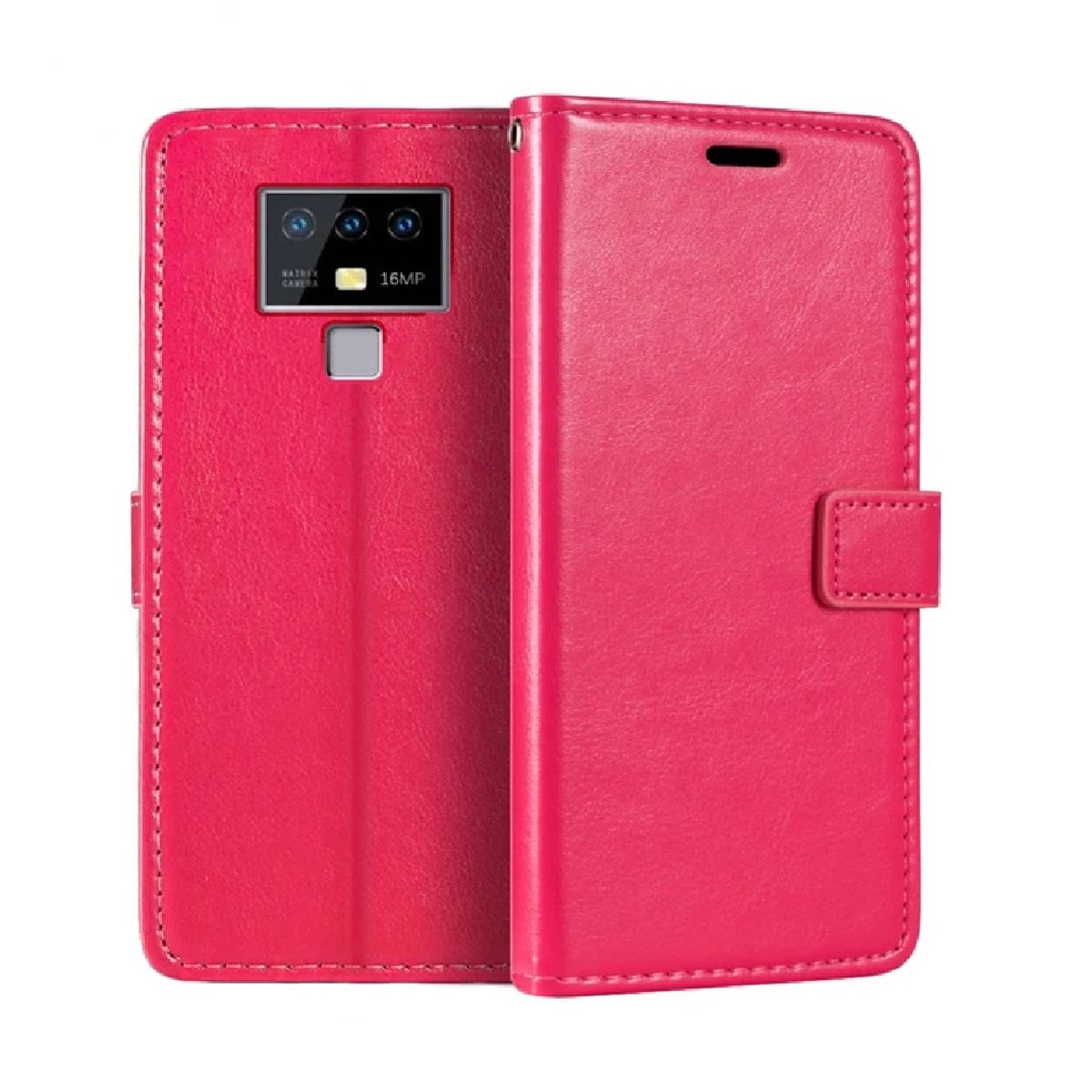 GENERICO - Funda Case para Zte A73 FlipCover Fucsia Antishock