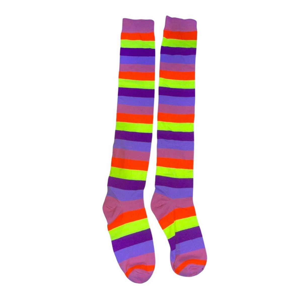 GENERICO - Medias de Algodón Bucaneras Rayas Multicolor Unisex