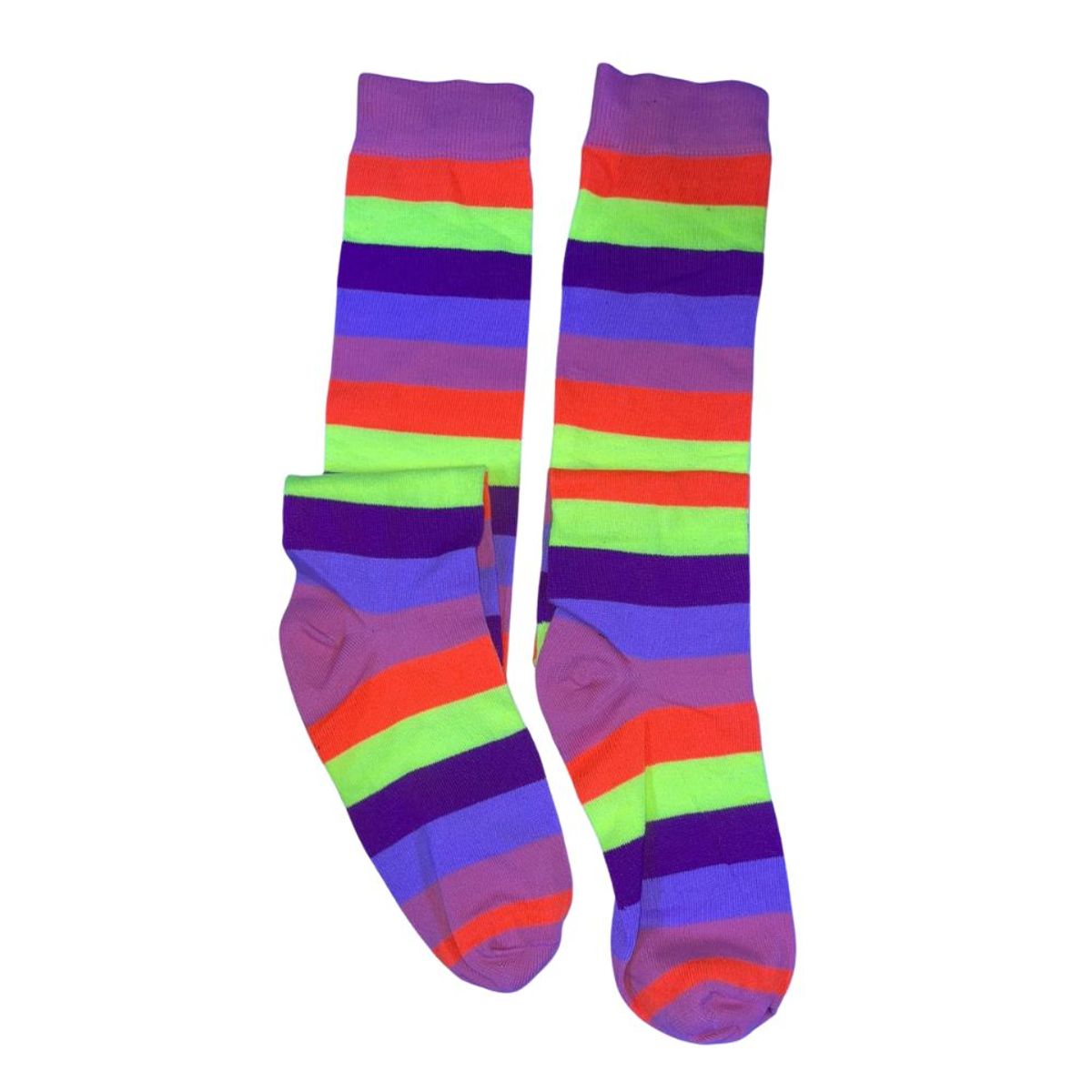 GENERICO - Medias de Algodón Bucaneras Rayas Multicolor Unisex