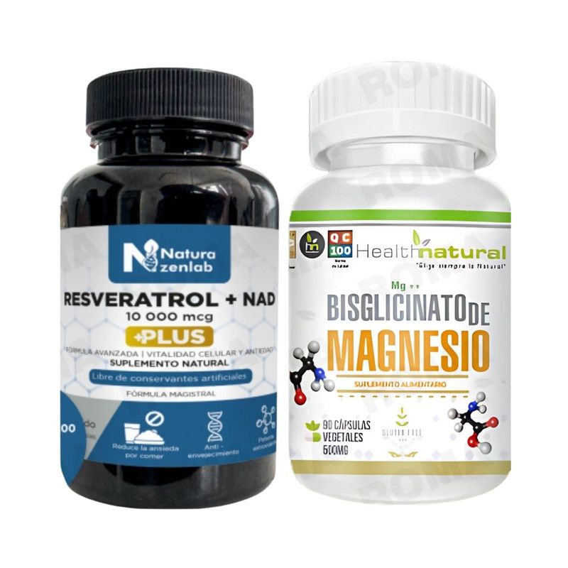 HEALTHNATURAL - RESVERATROL + NAD + BISGLICINATO DE MAGNESIO HEALTHNATURAL