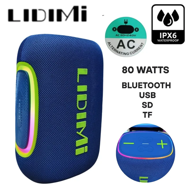 LIDIMI - Parlante Portátil Lidimi LD-S849AC 80 W BT USB RGB Color Aleatorio