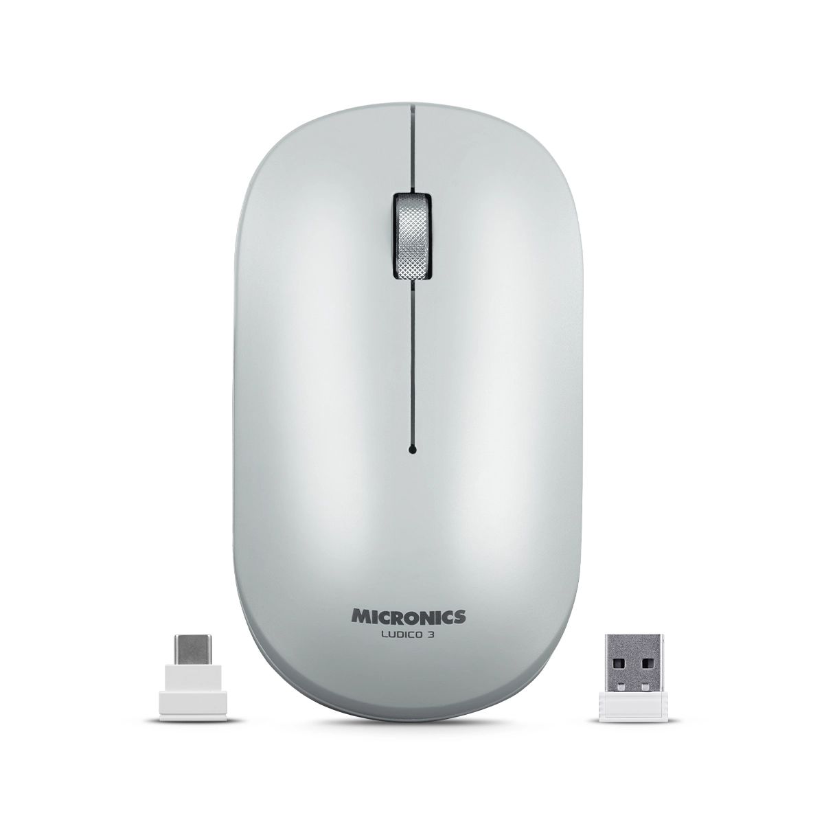 MICRONICS - Mouse 3Modos BT Inalámbrico Recargable Micronics Ludico3 M722w-3m