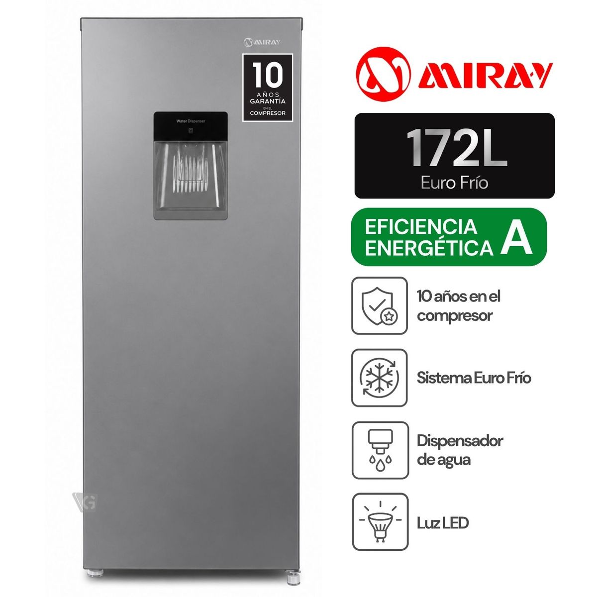 Refrigeradora Miray RM-184H Euro Frío 172 L, marca MIRAY - Foto Principal