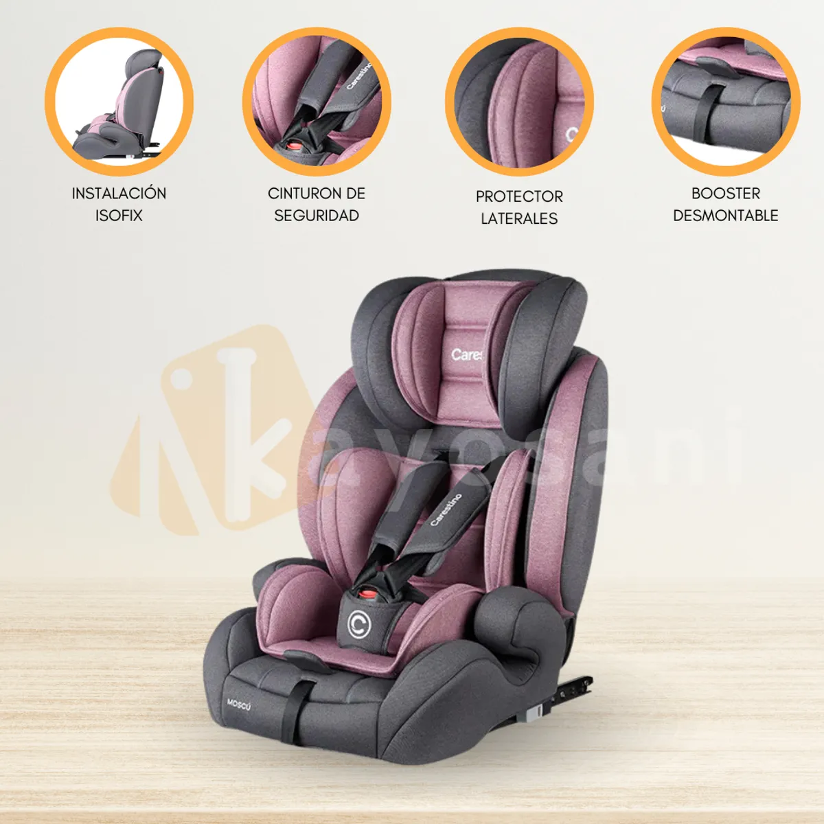 CARESTINO - Silla de Auto para Bebé «MOSCU» Purple