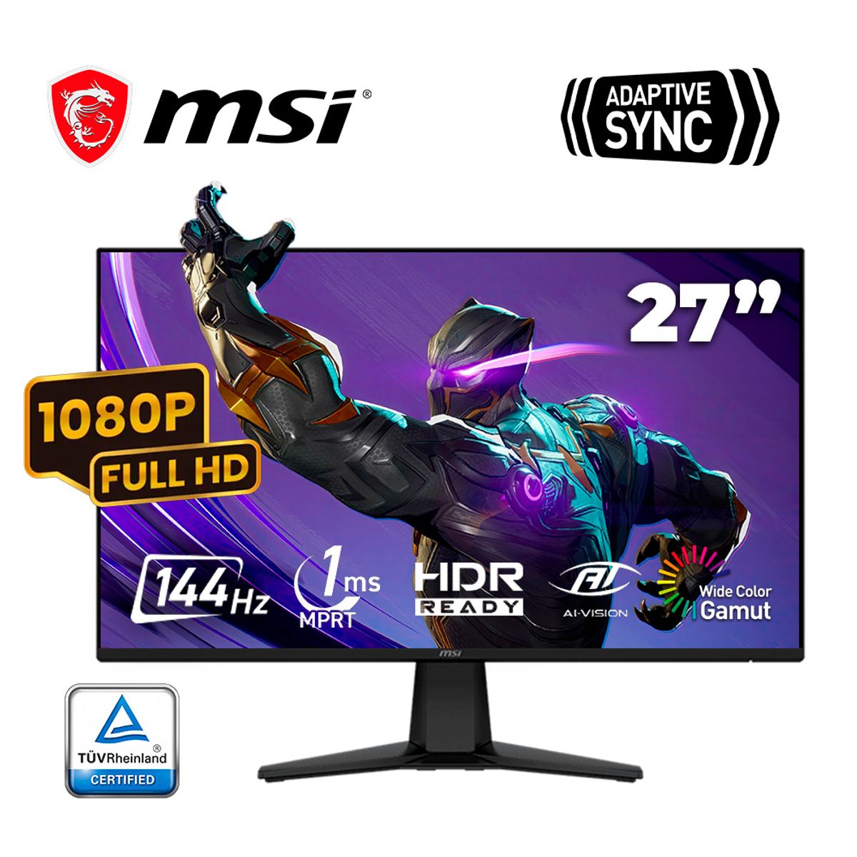 MSI - MONITOR PLANO GAMING MSI G275L E14 27" FHD IPS 144 HZ 1 MS