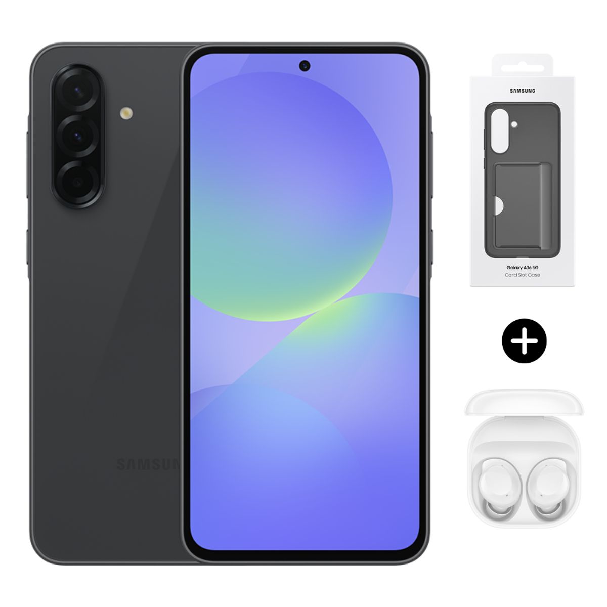 SAMSUNG - Celular Samsung Galaxy A36 128GB 5G Awesome Black + Buds Core + Case Samsung A36