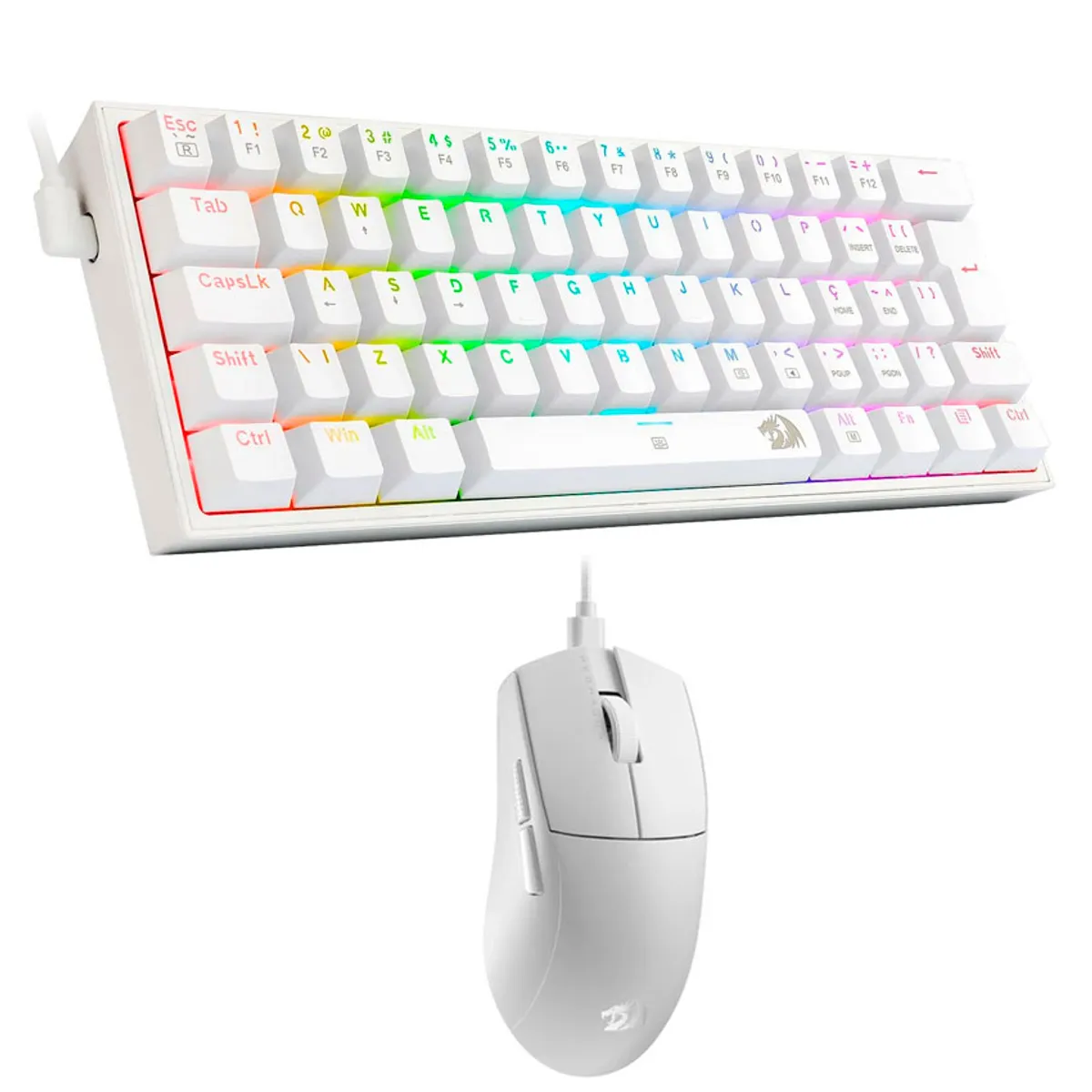 REDRAGON - Combo Redragon S143-w Teclado K617RGB FIZZ + Mouse M724