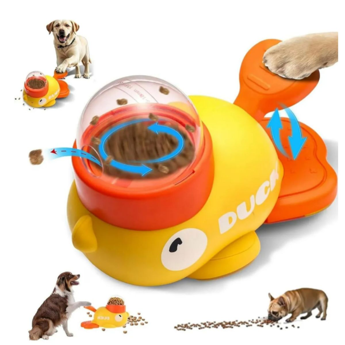 GENERICO - JUGUETE DISPENSADOR CON FORMA DE PATO PARA PERROS