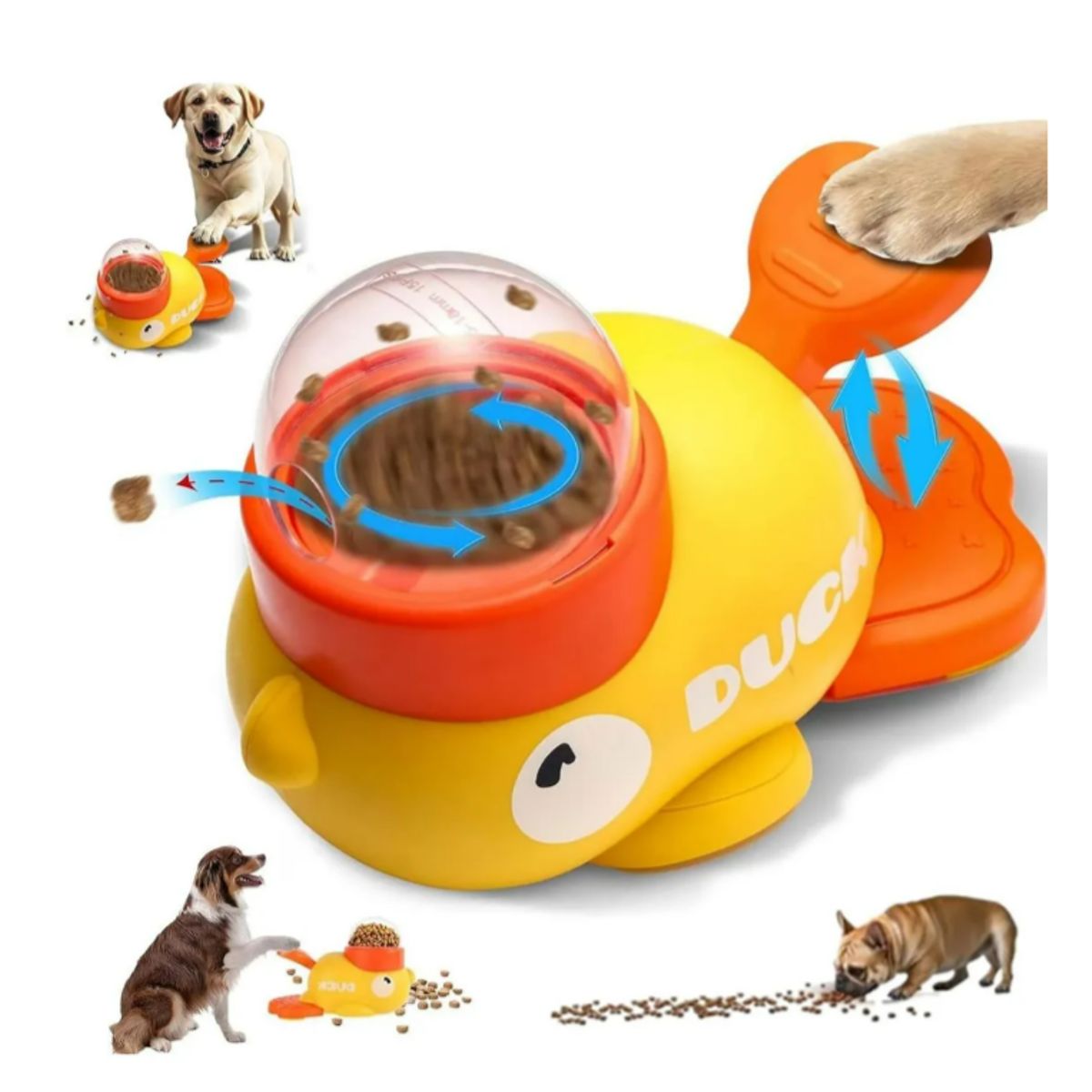 GENERICO - JUGUETE DISPENSADOR CON FORMA DE PATO PARA PERROS