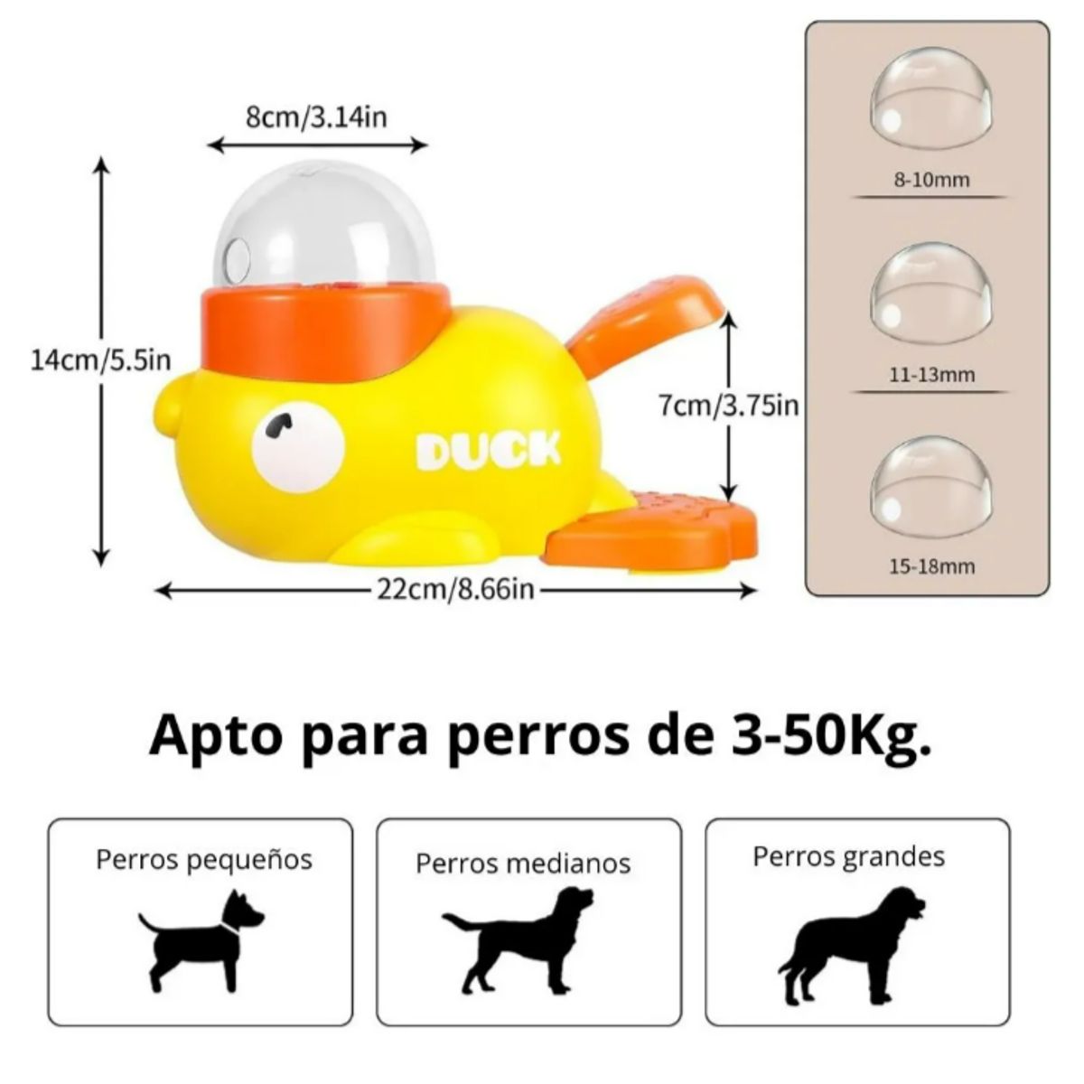 GENERICO - JUGUETE DISPENSADOR CON FORMA DE PATO PARA PERROS