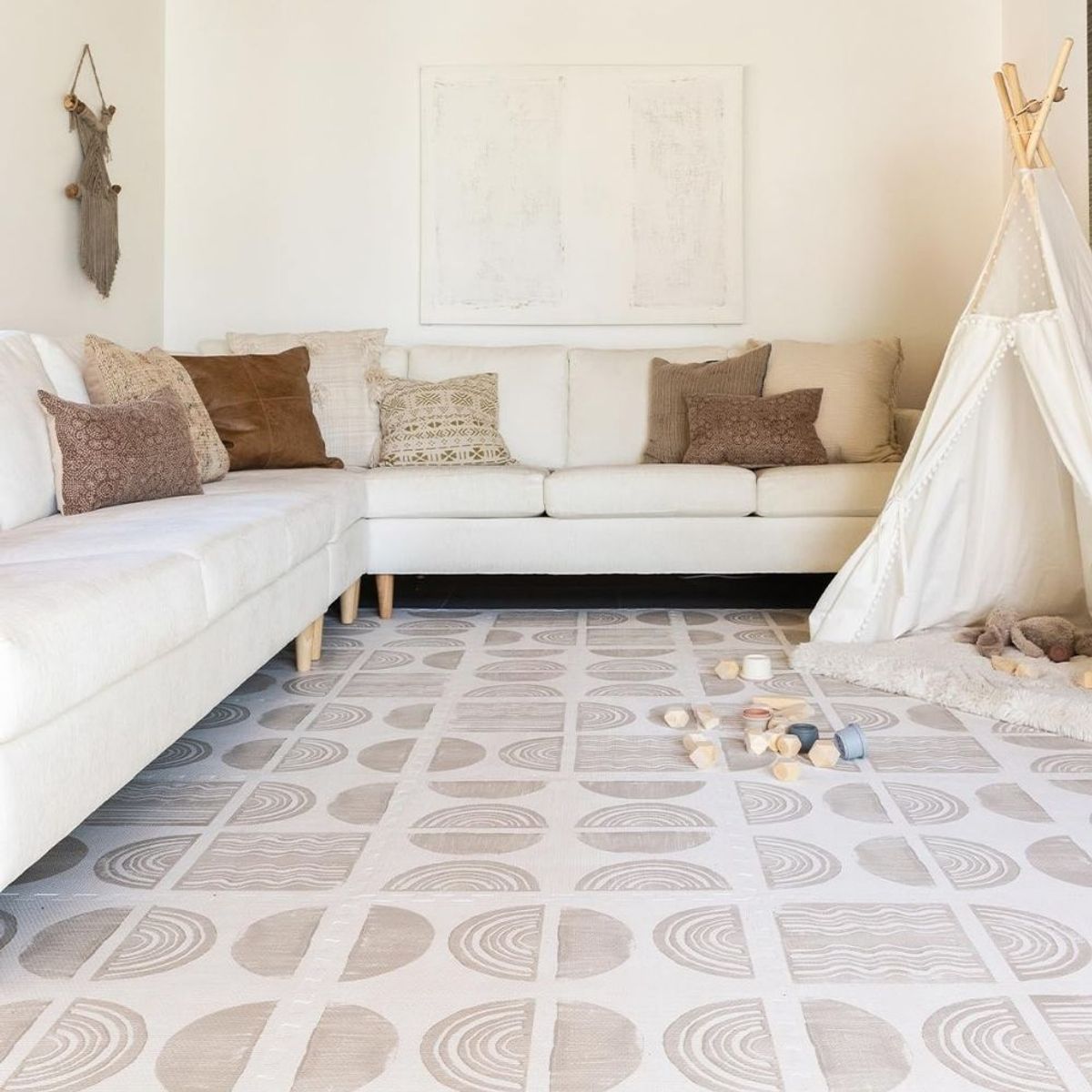 LA SONAJA - PISO ALFOMBRA ANTIGOLPES EVA BEBES MAT 1.20 M x 1.77 M