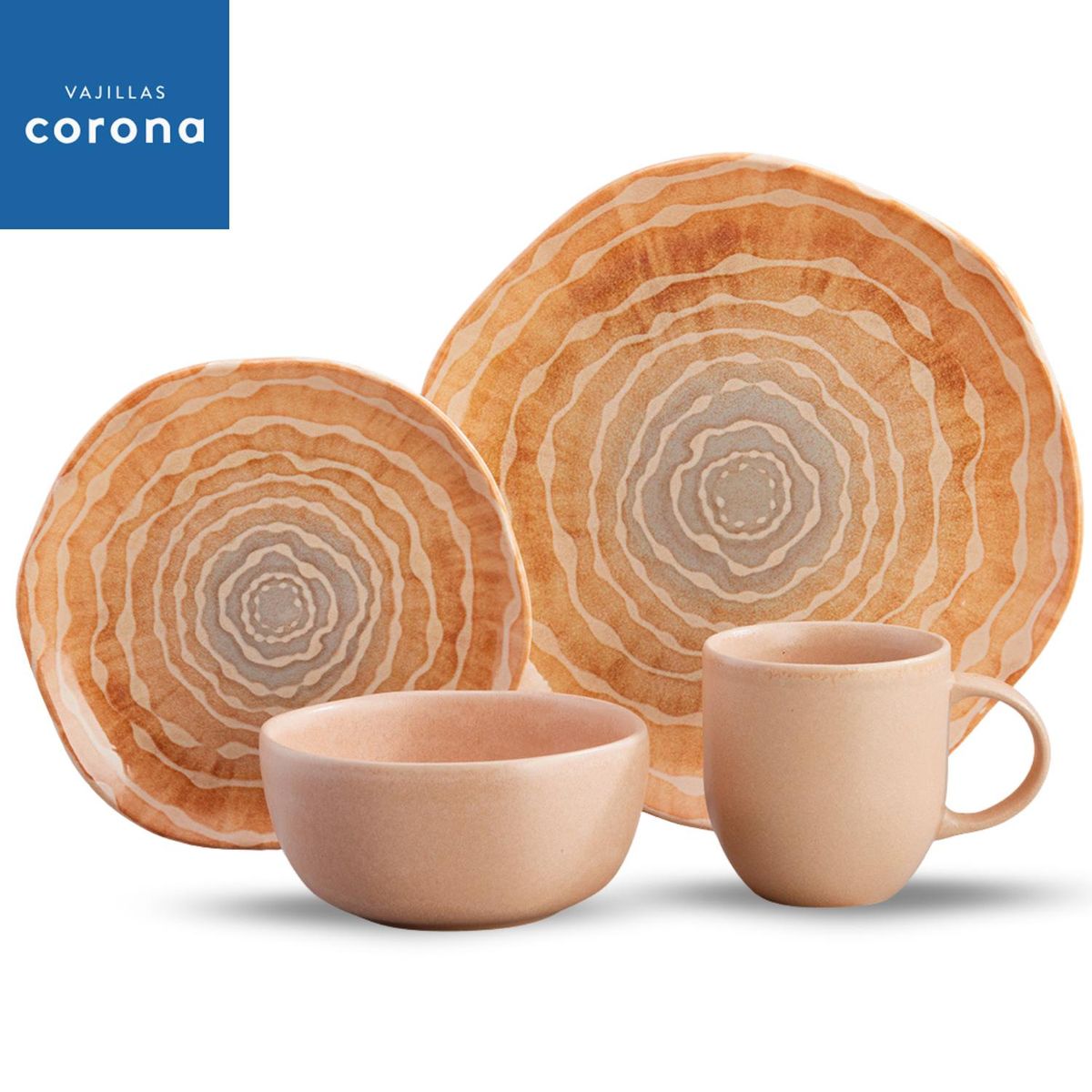 CORONA - Juego de Vajillas Corona x16 piezas Kai Oceano- Vajillas Corona