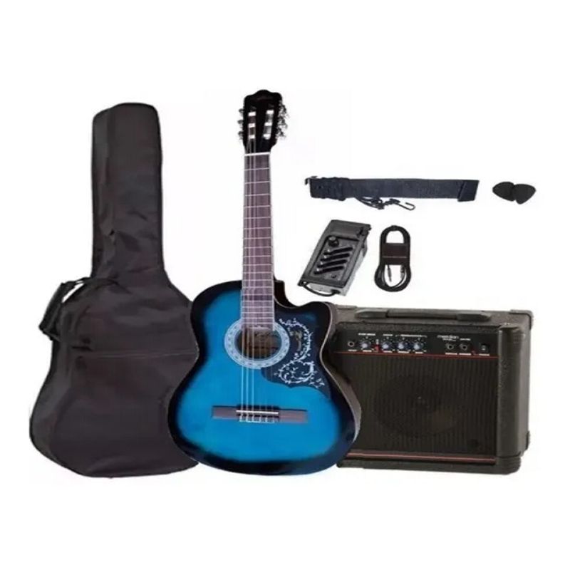 GENERICO - Pack Guitarra Electroacústica con Amplificador y Accesorios
