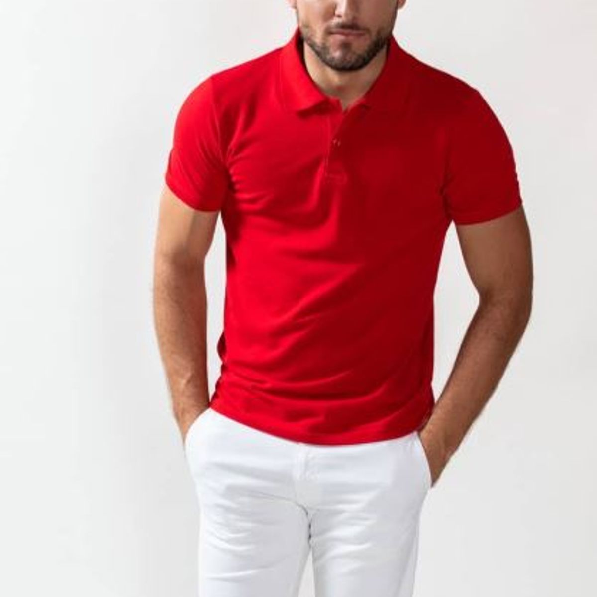 ESTIVANELI - Polo Manga Corta Slim Fit Estivaneli Cuello Camisero 100% Algodón