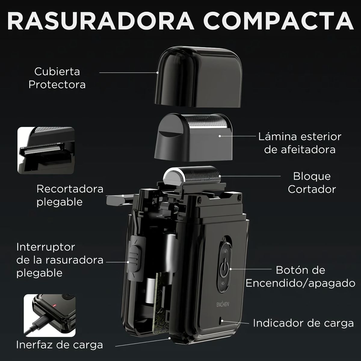 ENCHEN - Mini Afeitadora Portatil Enchen Metal - MS003