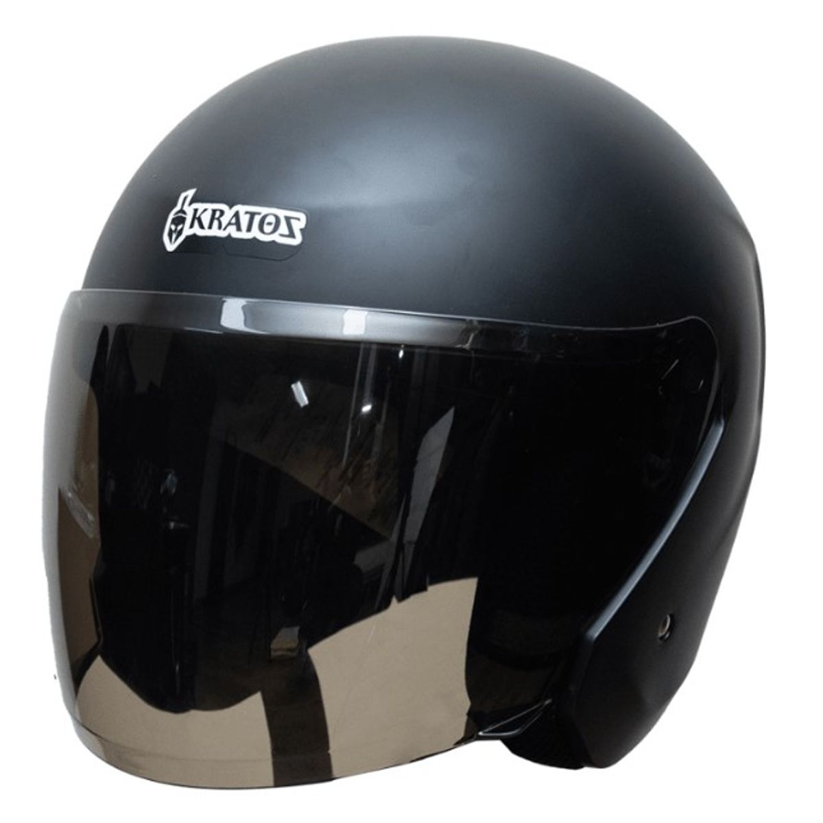 CES - CASCO ABIERTO KRATOZ K10 NEGRO MATE VISOR TRANSPARENTE