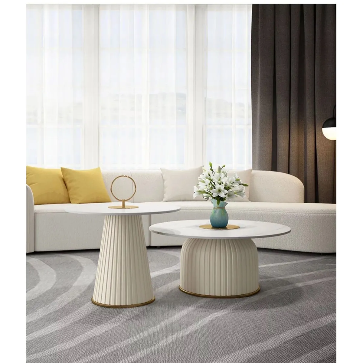 STIL NOVO - MESA DE CENTRO SKANDI MARFIL