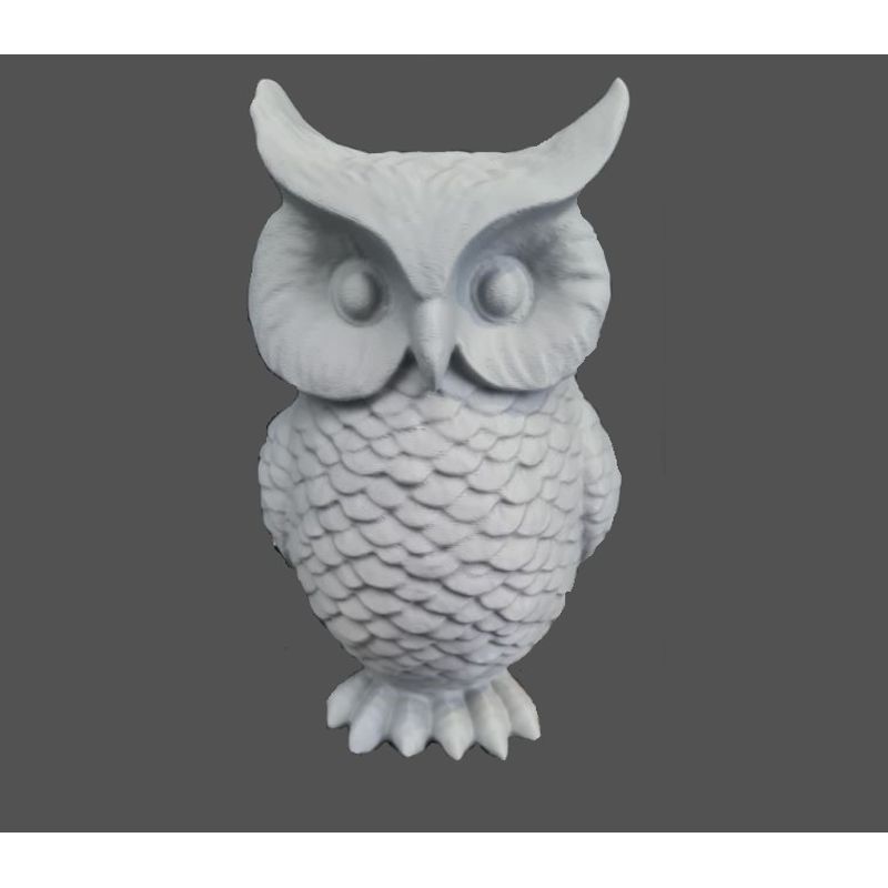 GENERICO - ADORNO EXCLUSIVO BUHO GRIS 23cm x 14cm x 13cm