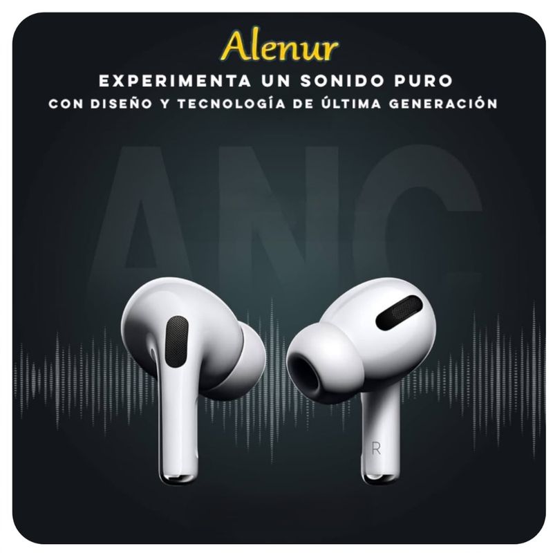 ALENUR - Audifono Bluetooth 5.4 Alenur, ANC+ENC, Magic 22 ultra, 7 horas