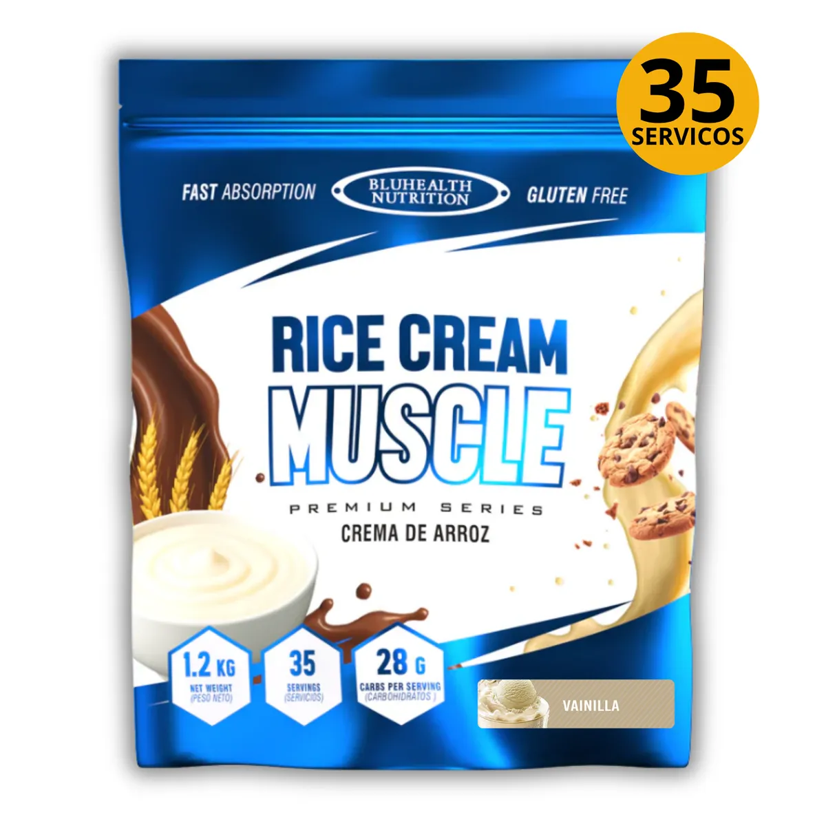 GENERICO - CREMA DE ARROZ BLUHEALTH VAINILLA 1KG