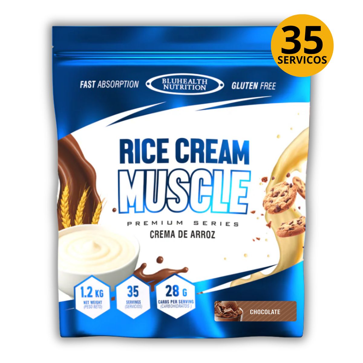 GENERICO - CREMA DE ARROZ BLUHEALTH CHOCOLATE 1KG