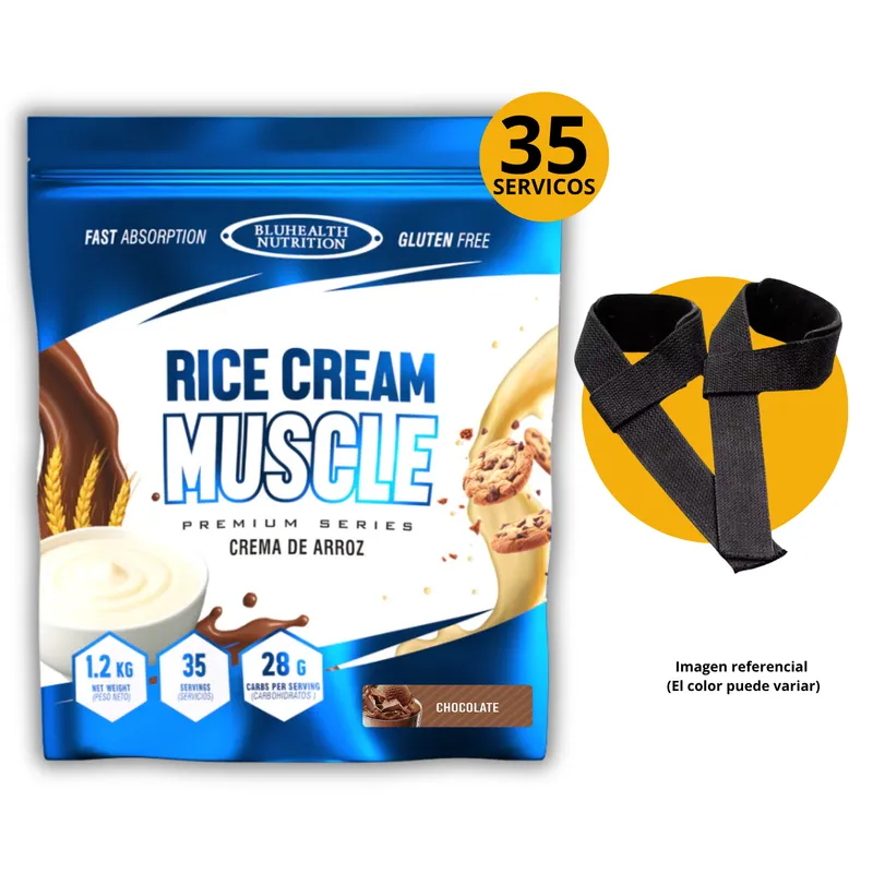 GENERICO - CREMA DE ARROZ BLUHEALTH CHOCOLATE 1KG + STRAPS