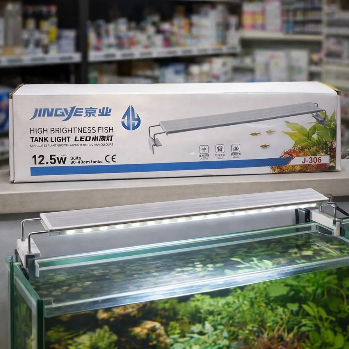 GENERICO - Lámpara de iluminación led externa para peceras y acuarios 30cm Jingye