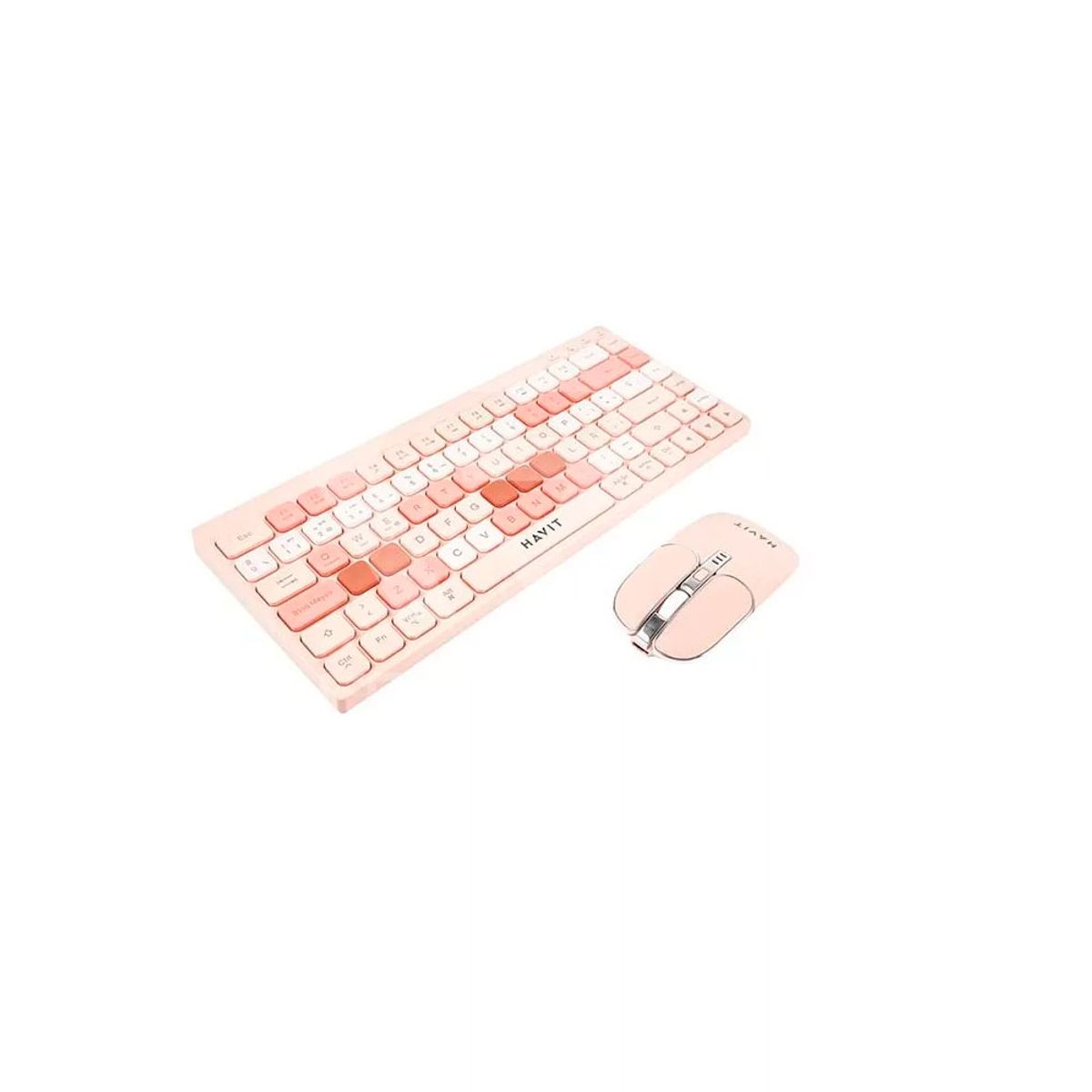 HAVIT - KIT TECLADO Y MOUSE HAVIT KB831WB-SP INALAMBRICOBT ROSA