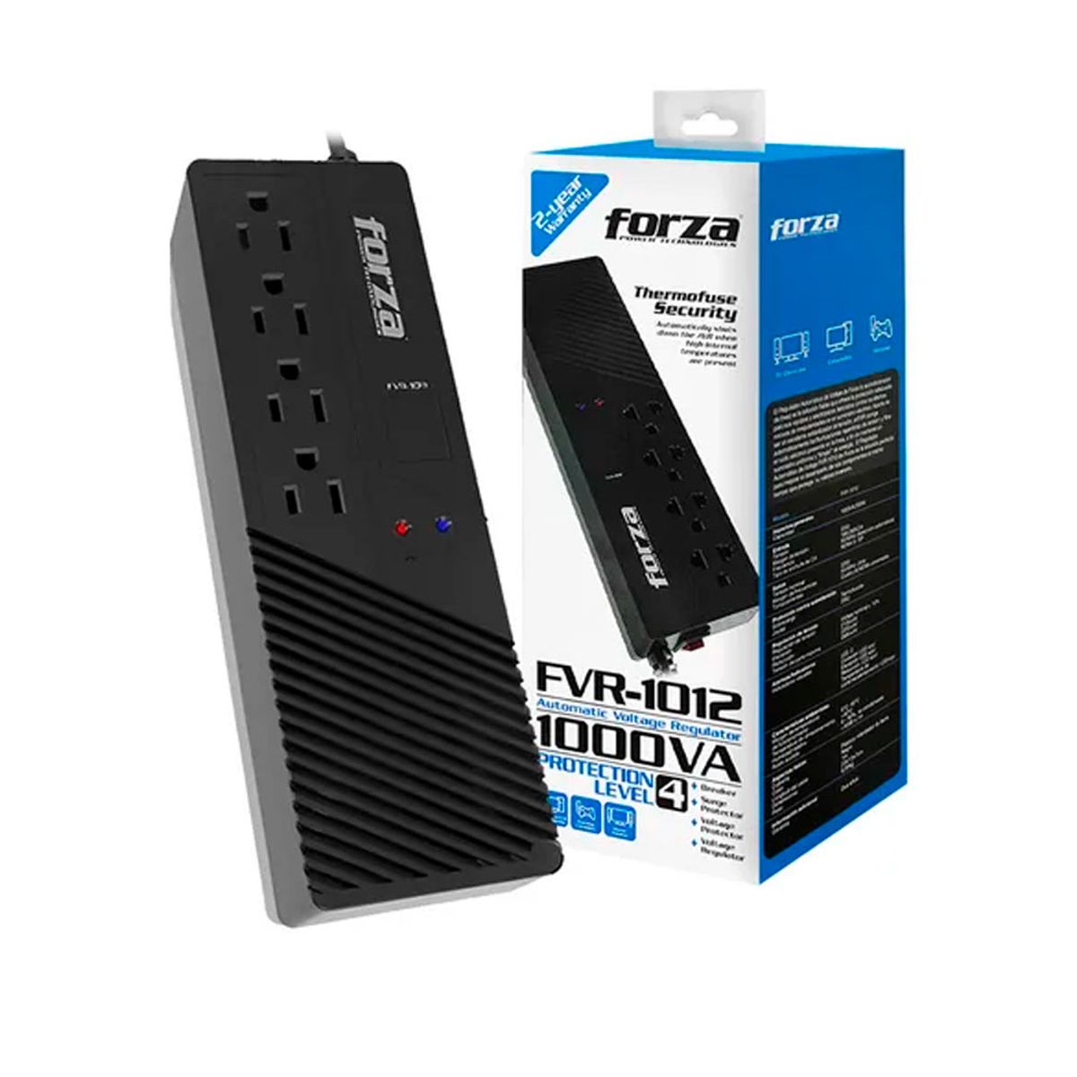 FORZA - ESTABILIZADOR FORZA FVR-1012 1000VA500W
