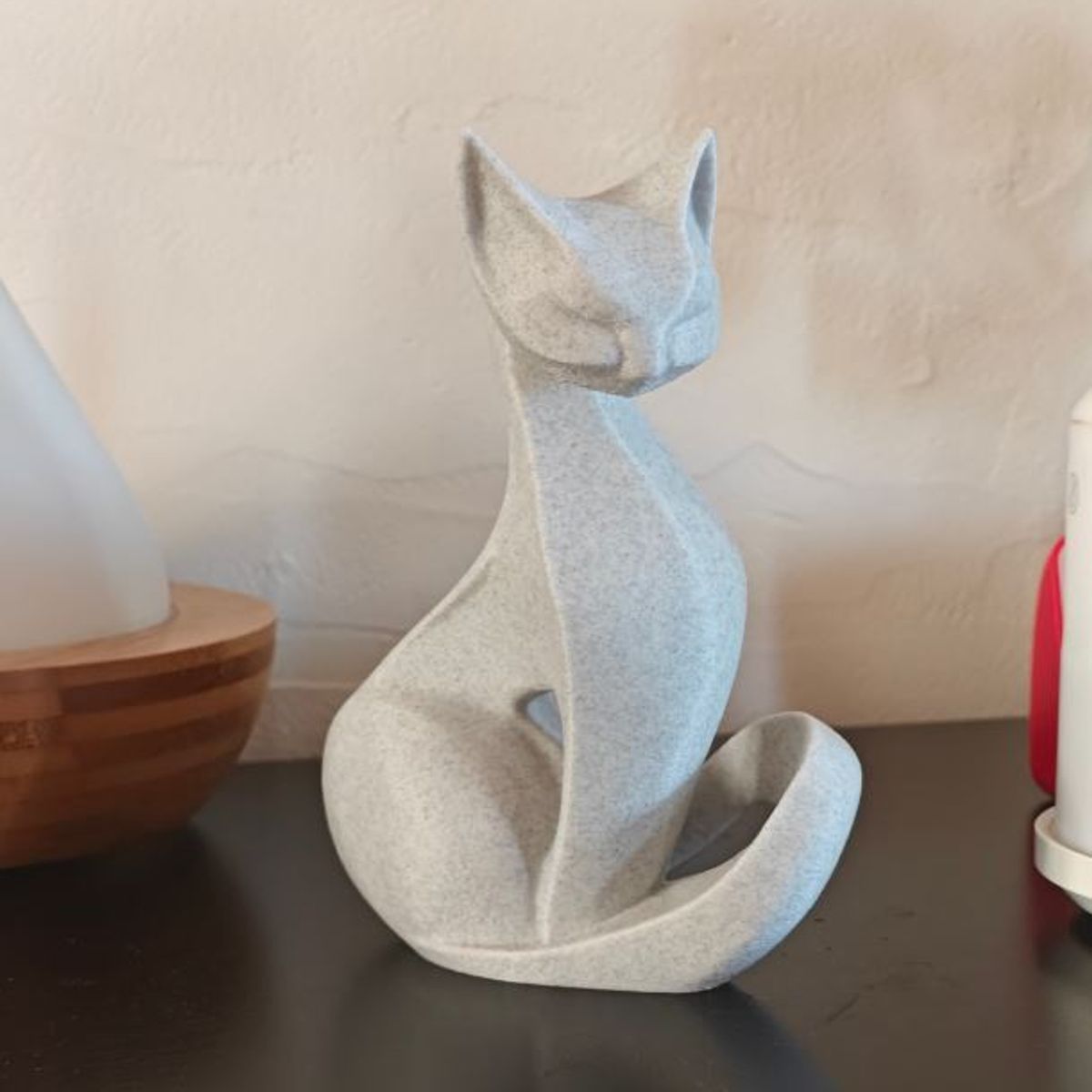 GENERICO - ADORNO EXCLUSIVO GATO GRANITO 23cm x 13cm x 15cm