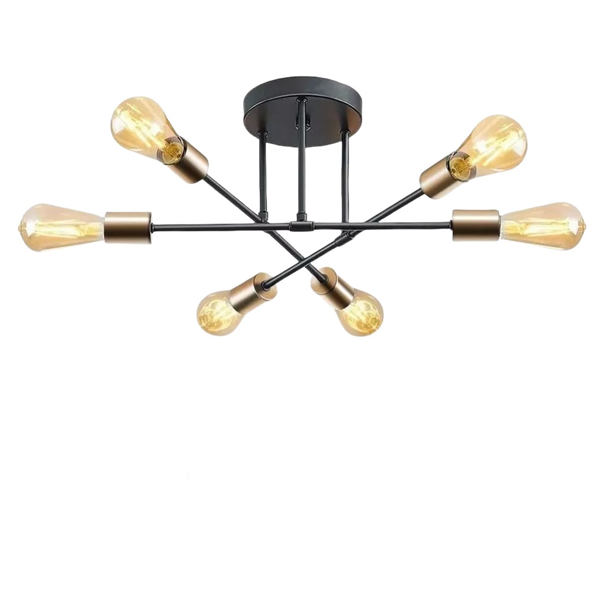 U BUY - Lámpara De Techo Moderna 6 Luz E27 Lampara Colgantes Con Diy