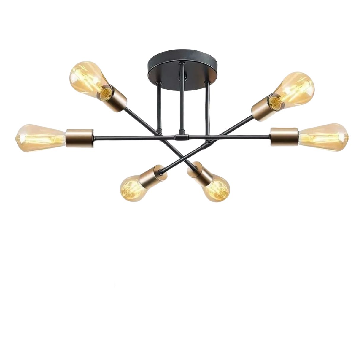 U BUY - Lámpara De Techo Moderna 6 Luz E27 Lampara Colgantes Con Diy