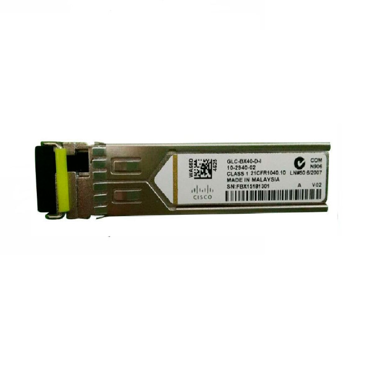 CISCO - MODULO TRANSCEIVER CISCO 1000BASE SFP MONOMODO 40KM PN GLC-BX40-U-I