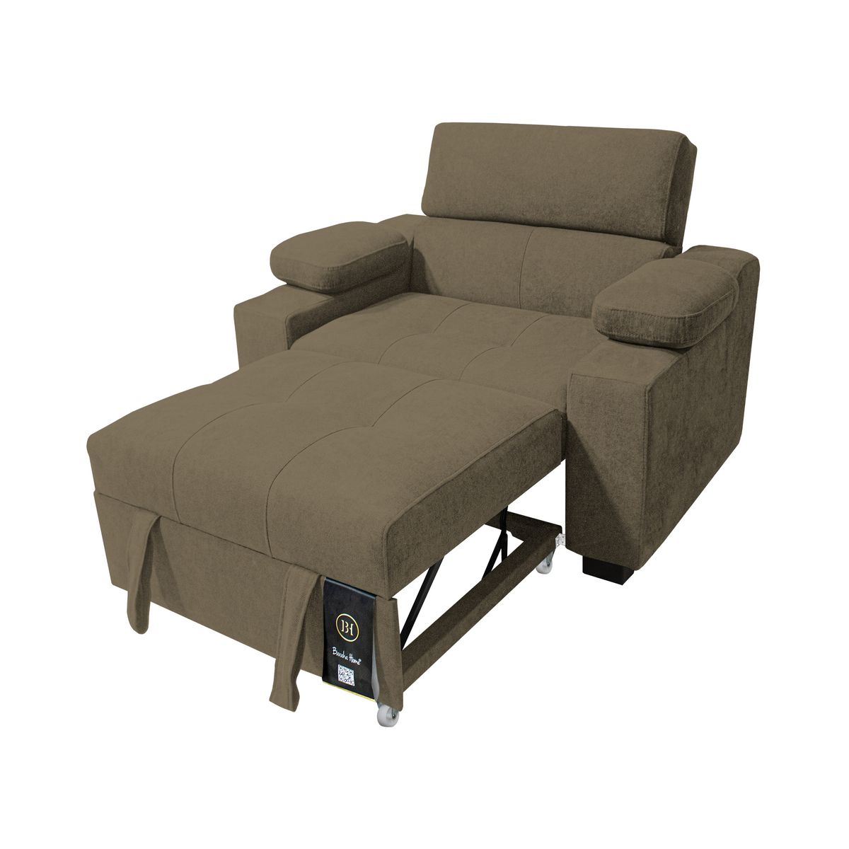 BARAKA HOME - Sofá Cama Baltimore 1 Plz - Beige Oscuro