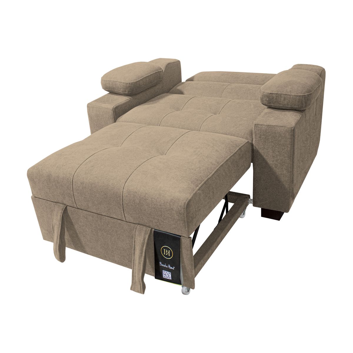 BARAKA HOME - Sofá Cama Baltimore 1 Plz - Beige Claro