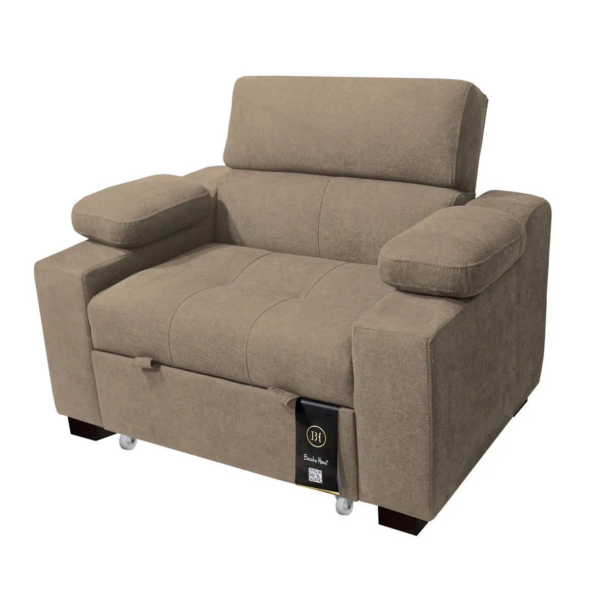 BARAKA HOME - Sofá Cama Baltimore 1 Plz - Beige Claro