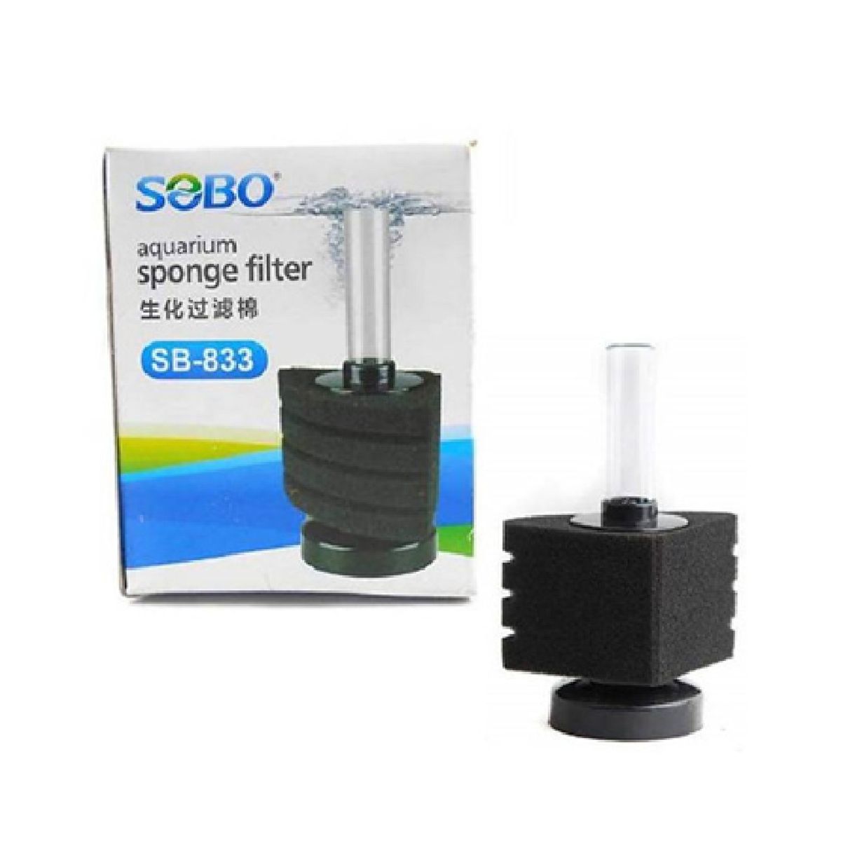 GENERICO - Filtro esponja esquinero para pecera y acuarios SB-833 Sobo